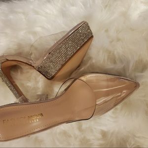 Nova clear and tan heels